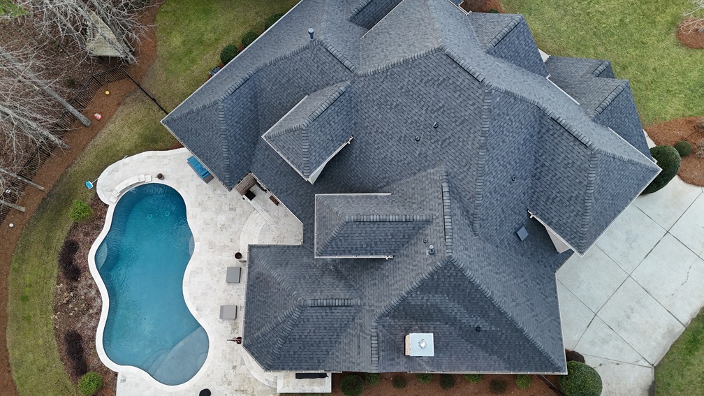 New Certainteed Landmark Moire Black shingle completely covered by Homeowner's Insurance due to Hail Damage in Davidson, NC